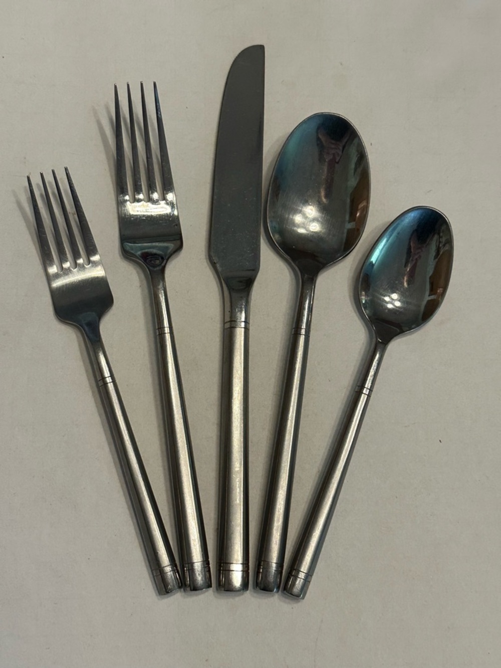 Ritz Frosted Modern Stainless Steel Flatware Set - 5-Piece